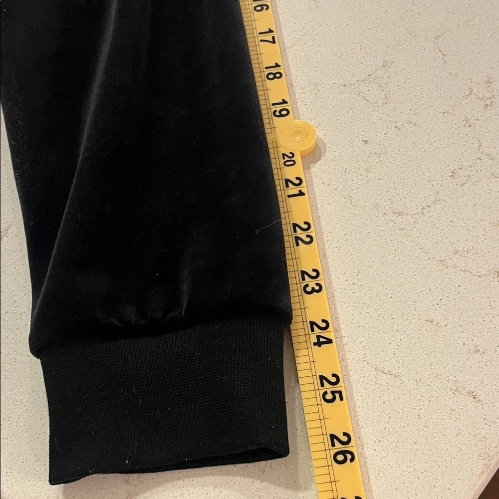 Nike Women's Black Velour Zip-Up Sweatshirt with White Accents - Picture 7 of 7